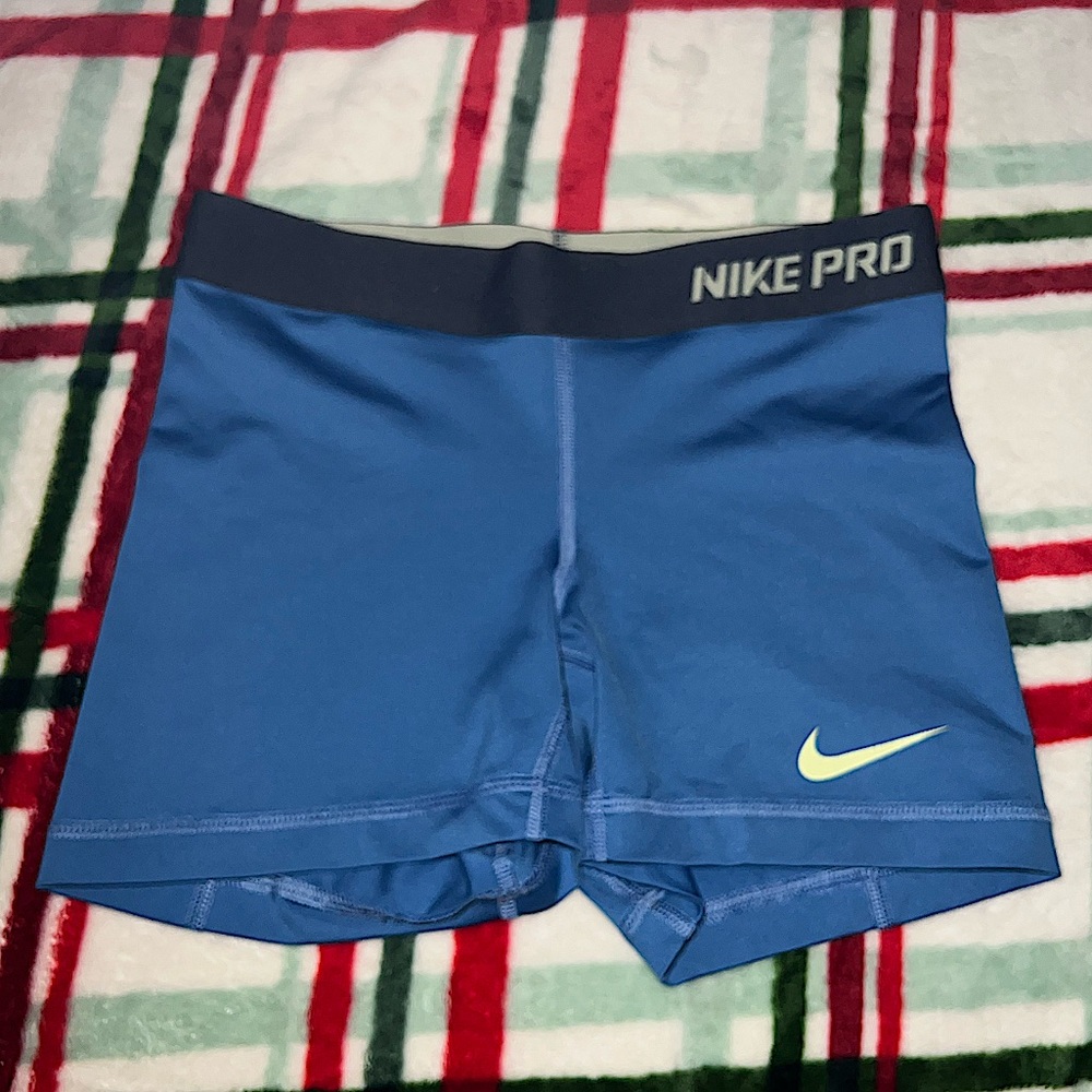 Blue Nike Pro Dri-Fit 3” Shorts